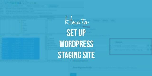 How To Create A WordPress Staging Site For Testing