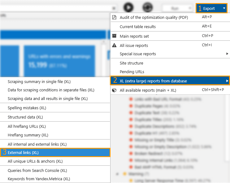 export-of-external-links