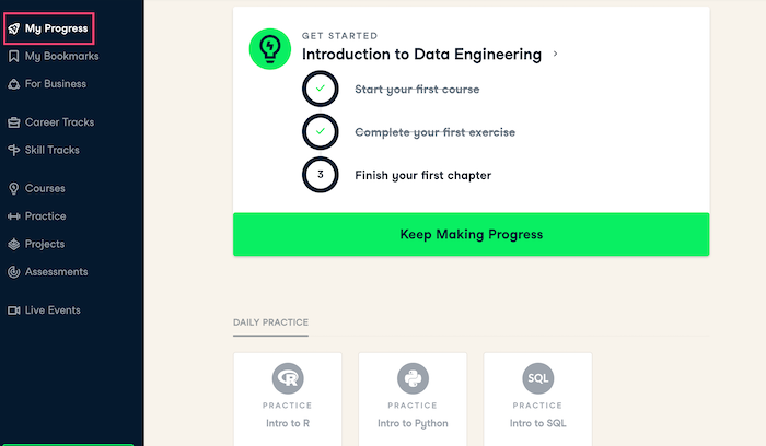 DataCamp My Progress