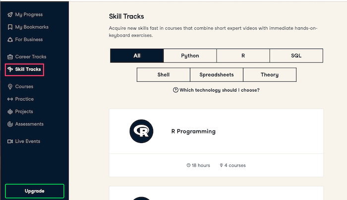 DataCamp Skill Tracks