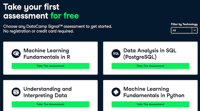 DataCamp Take The Assessment