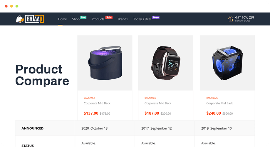 Product Compare by ShopEngine
