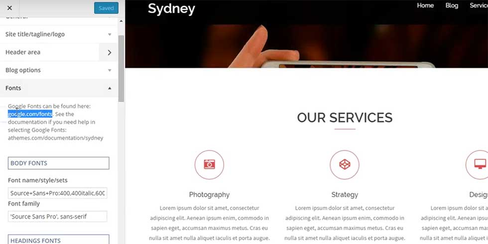 sydney-googlefonts