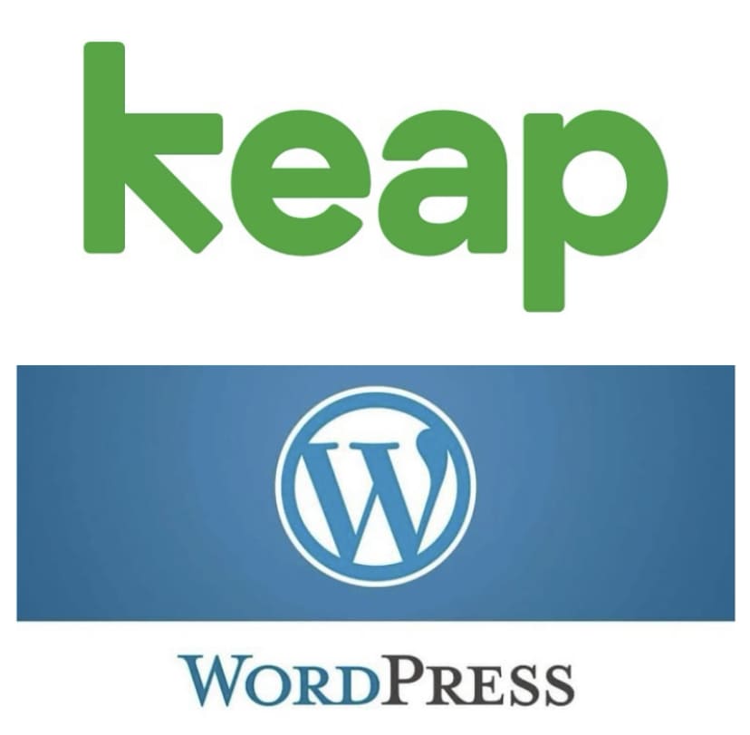 Keap and WordPress’ logos