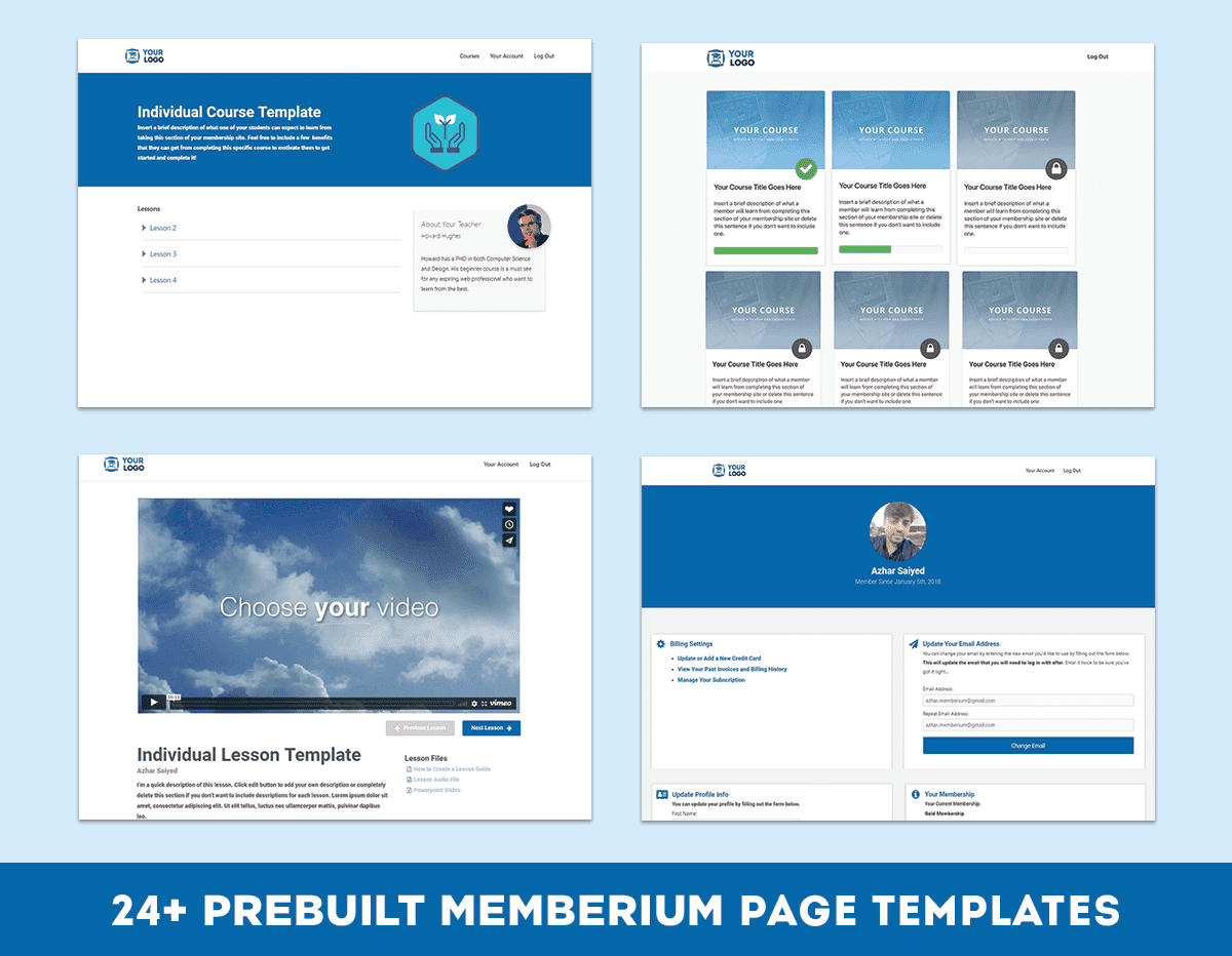 Memberium page templates