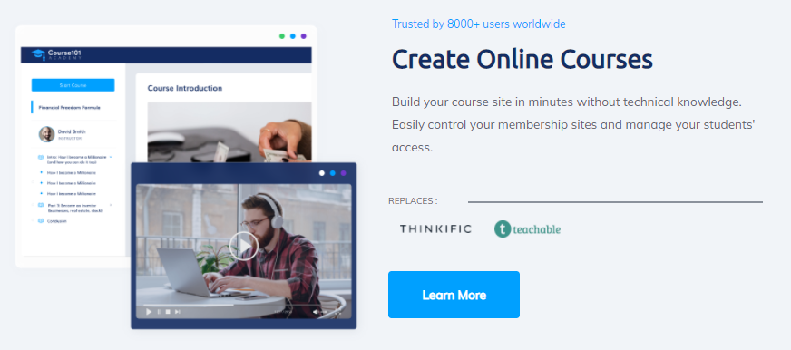 systeme.io’s features for building and selling online courses