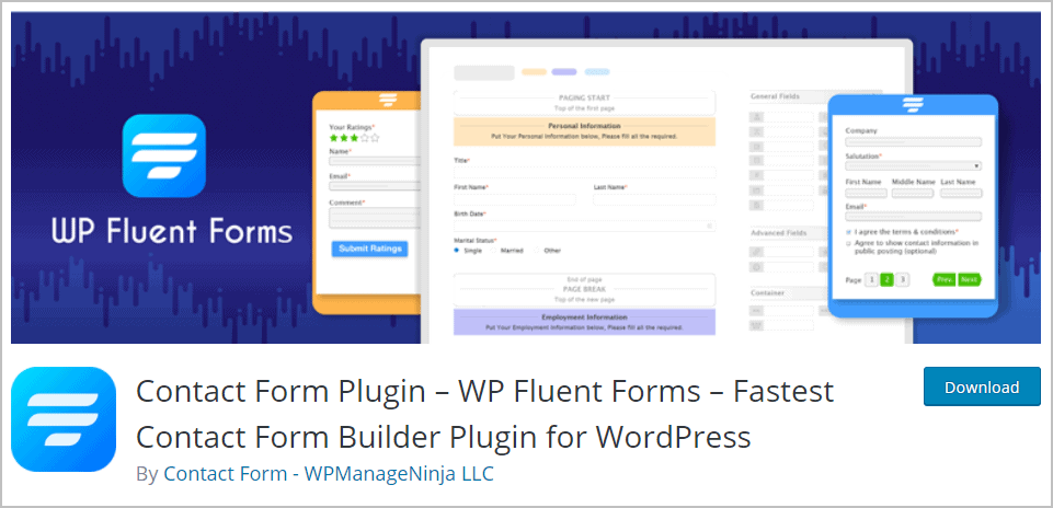 fluent forms wordpress org