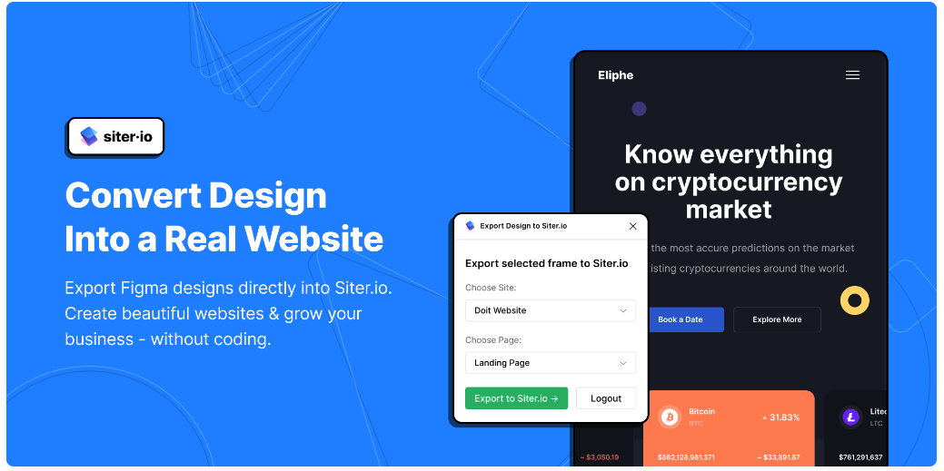 Siter.io - Export Figma Designs to Websites